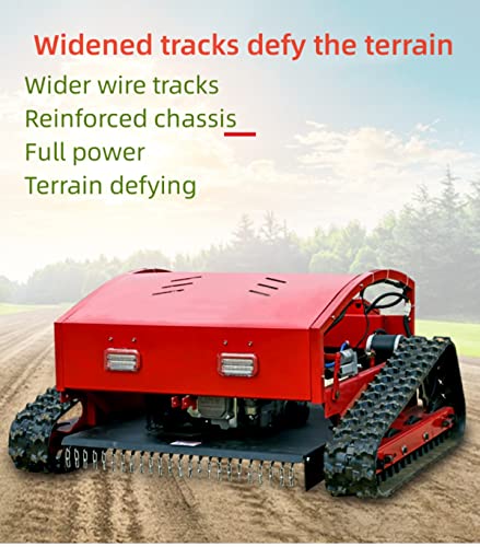 Remote Control Lawn Mower Small Crawler Oil-Electric Hybrid Four-Wheel Drive Lawn Mowing and Weed Whacker(550)